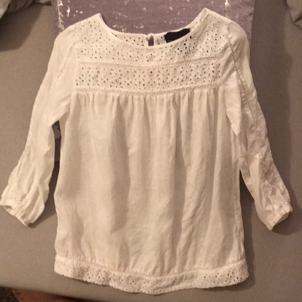 White floral cutout top